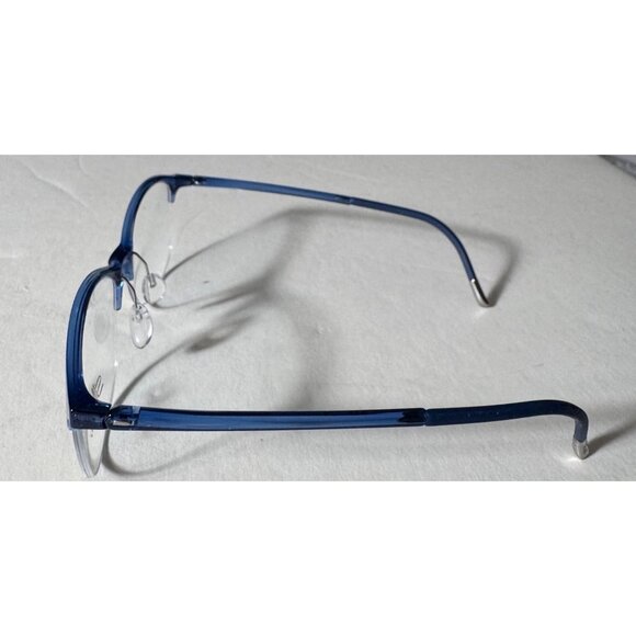 Silhouette SPX 1586 51-16 Womens Blue Half-Rim Eyeglasses Lightweight Frame - Picture 3 of 12